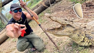 Hand Pulling A Tooth Out Of A Massive Nile Crocodile!