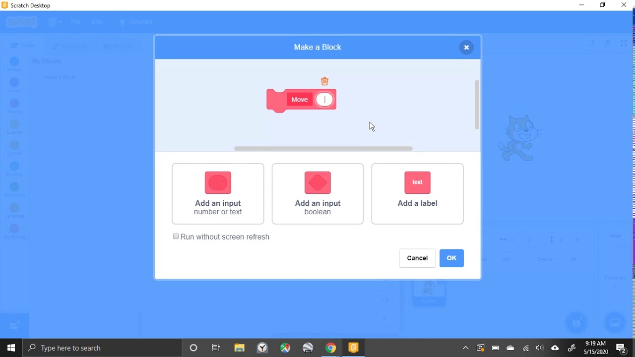 Creating Your Own Blocks In Scratch Basics - YouTube