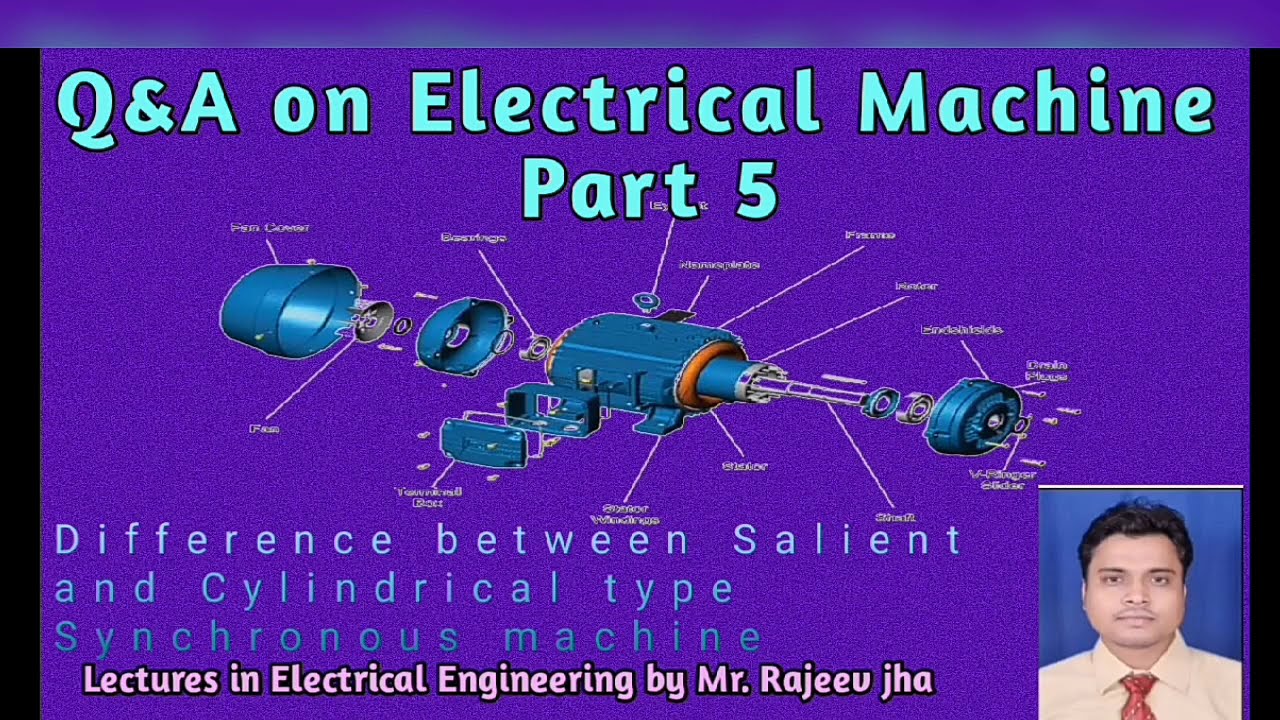 What is the difference between salient pole & cylindrical type