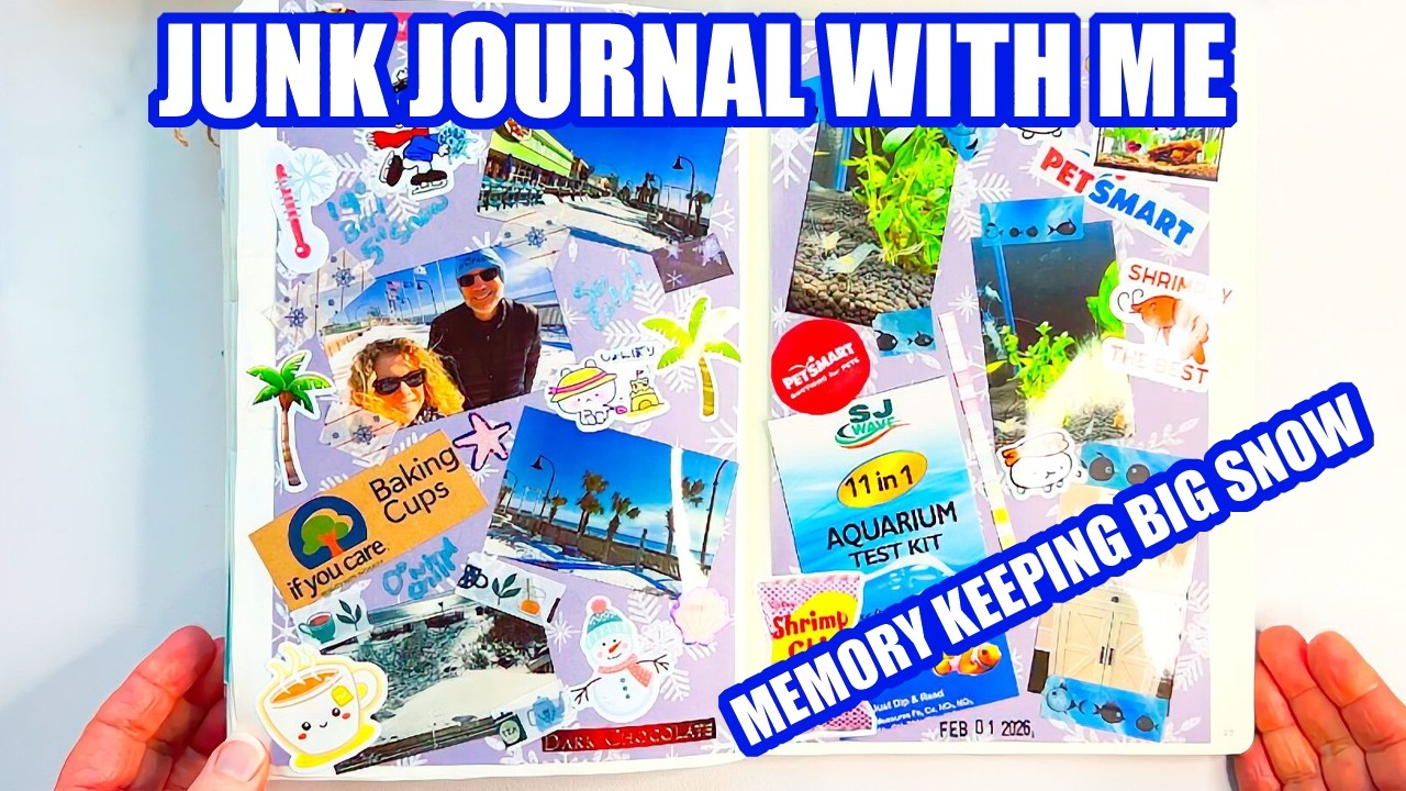 Cozy Junk Journal With Me | BIG Snow Storm at the Beach
