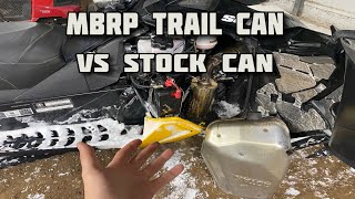 Skidoo 600 ETEC MBRP Trail can vs stock can!
