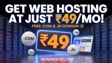 🚀 Cheapest Web Hosting in India – ₹49/mo with FREE Domain (.COM + .IN)