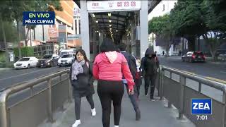 Llegar a la estacion Felix Cuevas del Metrobus es todo un reto Noticias con Francisco Zea