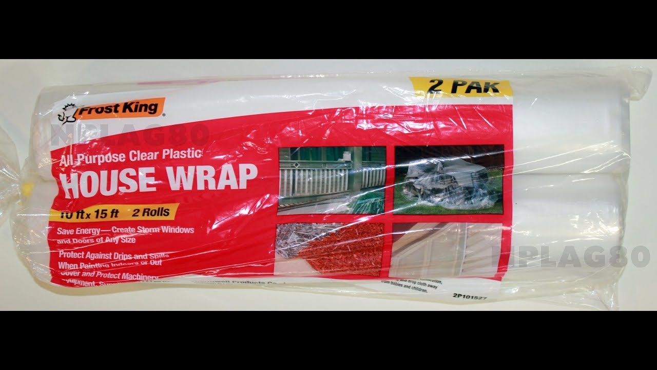 2 Rolls Details about   Frost King 10 ft x15 ft All-Purpose Plastic House Wrap Sheeting Tarp