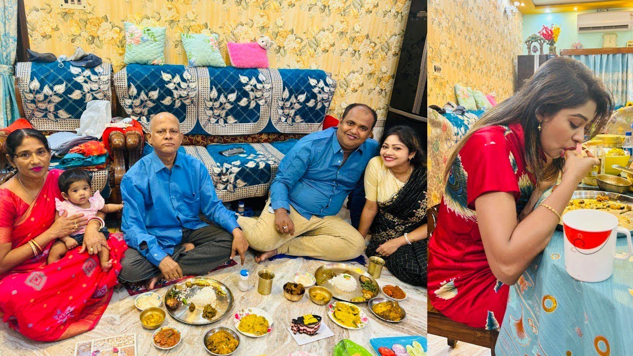 শ্বশুর নিজের হাতে জামাই কে খাইয়ে দিলো।জামাই ষষ্ঠী special মায়ের হাতের রান্না/বর কি বাজার করলো?🥺