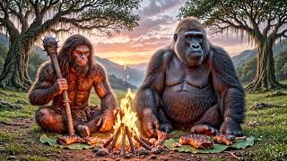 Lu &amp; King Kong vs Giant Boar 🐗🔥 | Brutal Prehistoric Hunt