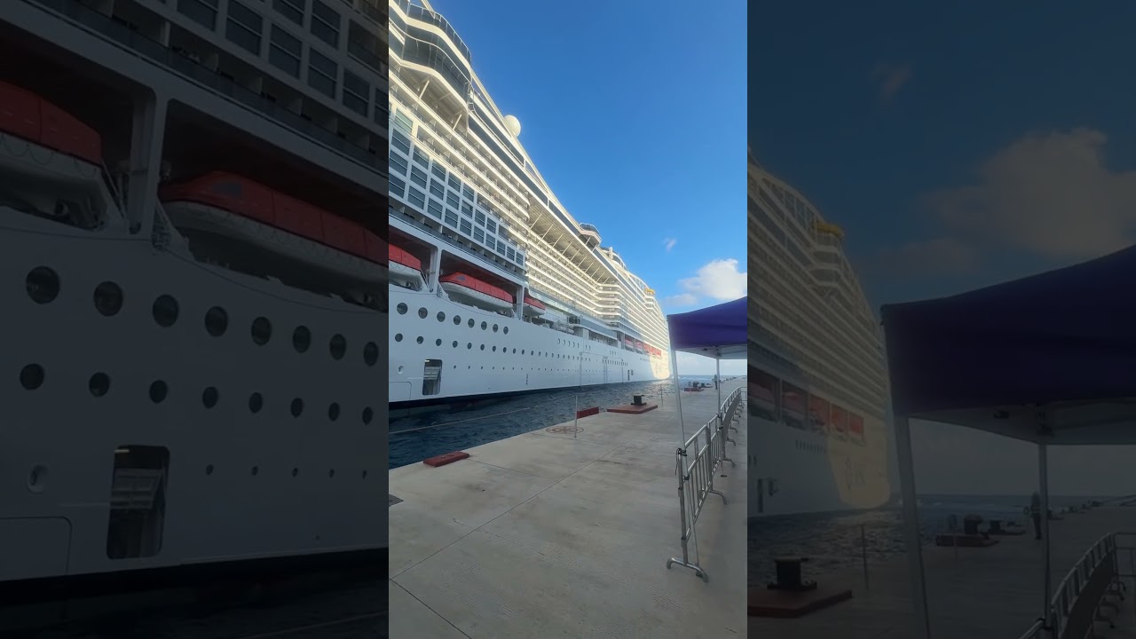 Sunny Port Day in Cozumel | MSC Cruises Ship Docked Beside Us!