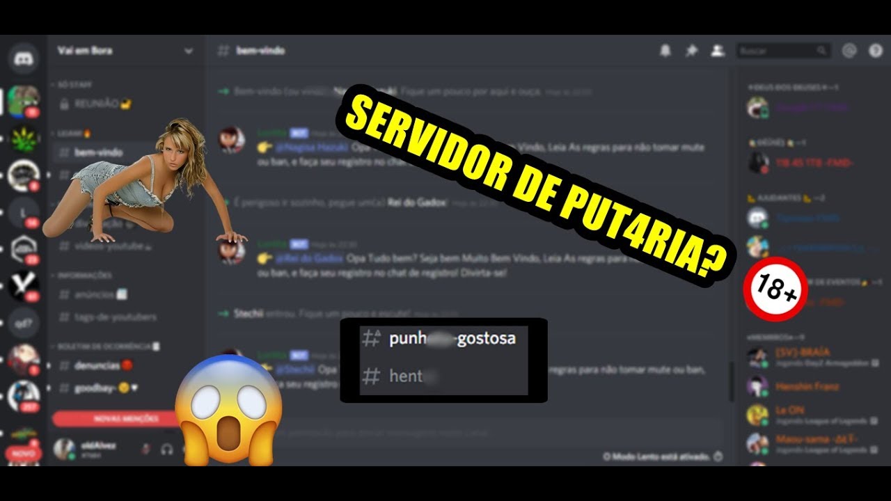 MELHOR SERVIDOR DE DISCORD.. (+18?) - YouTube
