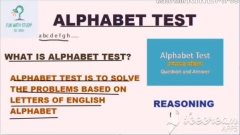 REASONING CLASS 4 !!!! ALPHABET TEST REASONING !!! PART 1 !!!!