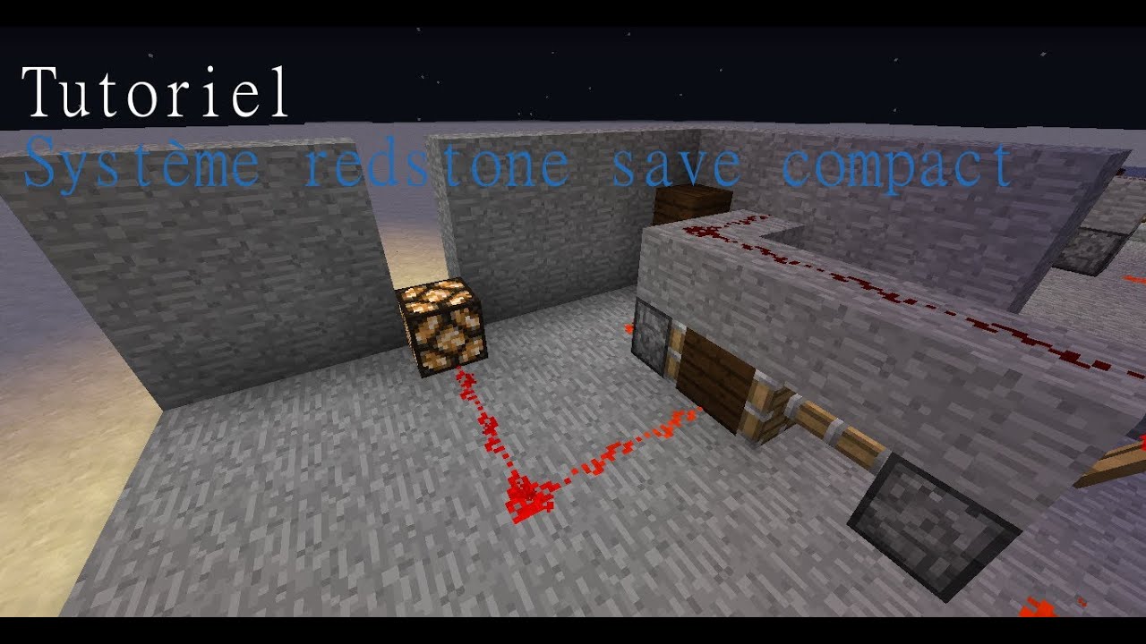 [Tuto] Comment faire un système "save" de redstone compact - YouTube