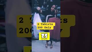 2 T-Shirts @ Just ₹200 😍Crazy deal only at ZS 💥Style more, spend less 😎Hurry… limited stock ⏳📢