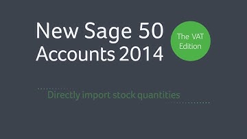 Import stock quantities from an Excel or CSV file - Sage 50 Accounts 2014