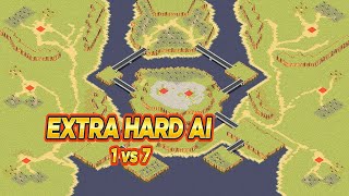 Red Alert 2 Yuri Revenge - Extra Hard AI 1vs7 - UK 266 - Defend to D.