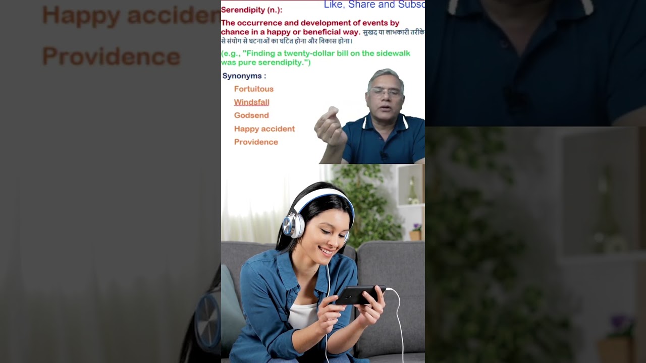 Word of the Day #serendipity #synonyms #english #ssccgl #ssc #daily #shorts #viral