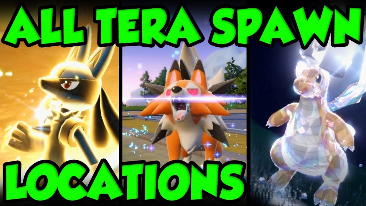 All Tera Pokémon Locations - Terastallize - Tera Type Pokémon