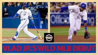 Vlad Guerrero Jr. had a CRAZY MLB debut! (Arrives in dads jersey, almost homers, makes great plays)
