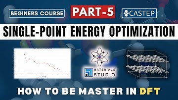Materials Studio 2023 | Complete Tutorial Part 5 | Energy Analysis with  CASTEP