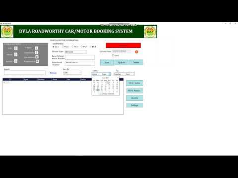 DVLA Roadworthy Booking System