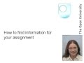 How to find information for your assignment