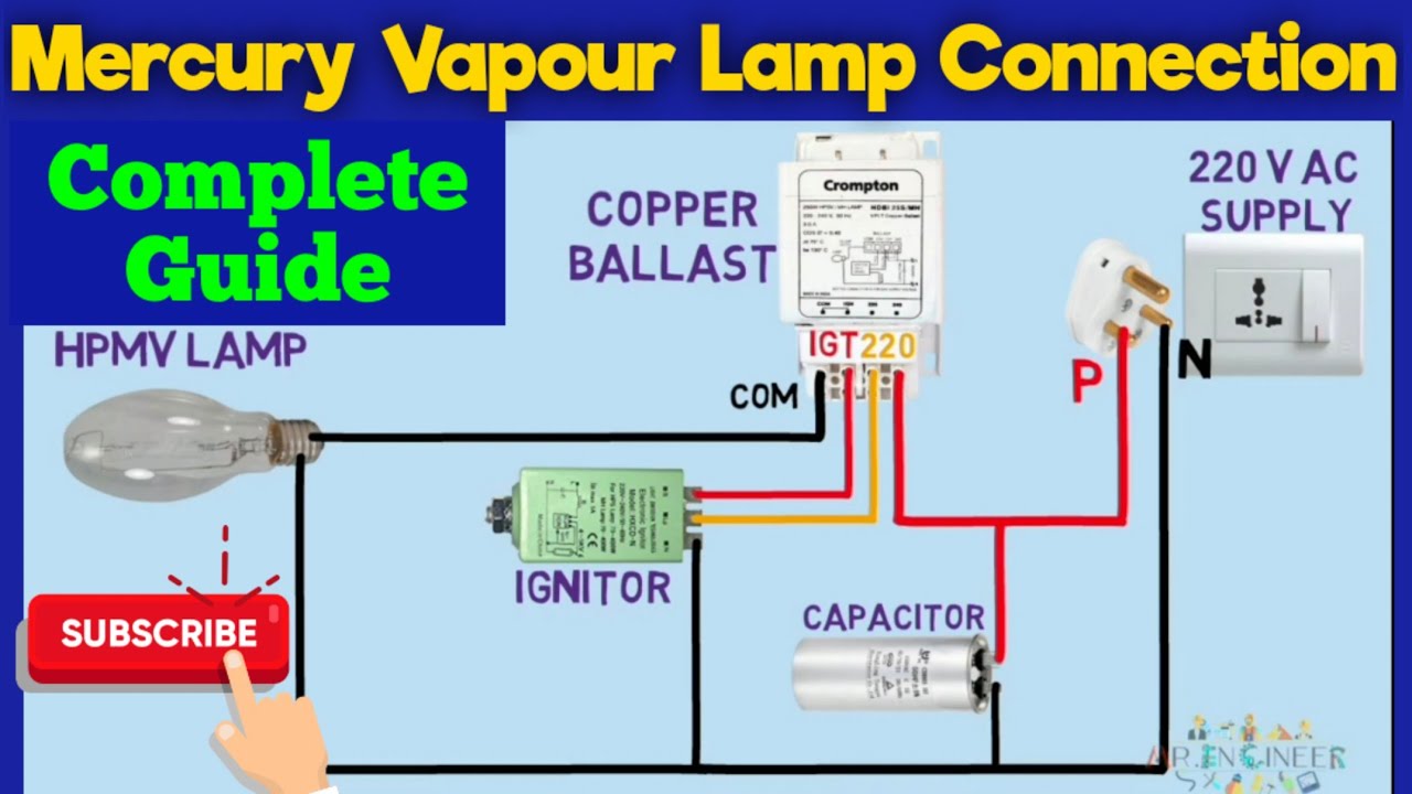 Mercury Vapour Lamp Connection Hpmv Lamp Wiring Diagram Youtube