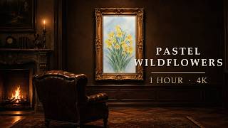 Pastel Wildflower Watercolors – 1 Hour Art Gallery Ambience | Vintage Gallery TV Art 4K screenshot 2