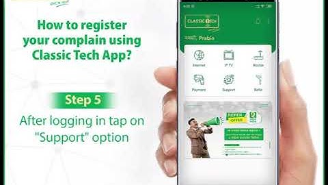 How to create Support tickets through Classic Tech App?