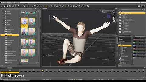 DAZ Studio |  How to combine an aniblock and a static pose