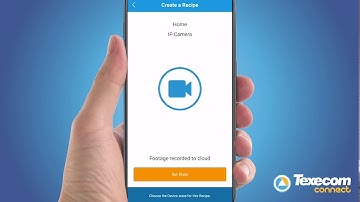 Texecom Connect App - Recipe to start camera recording when system alarms