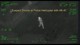 Troopers Take Out Suspect Shooting at Police Helicopter | Body Cam and Aviation Video