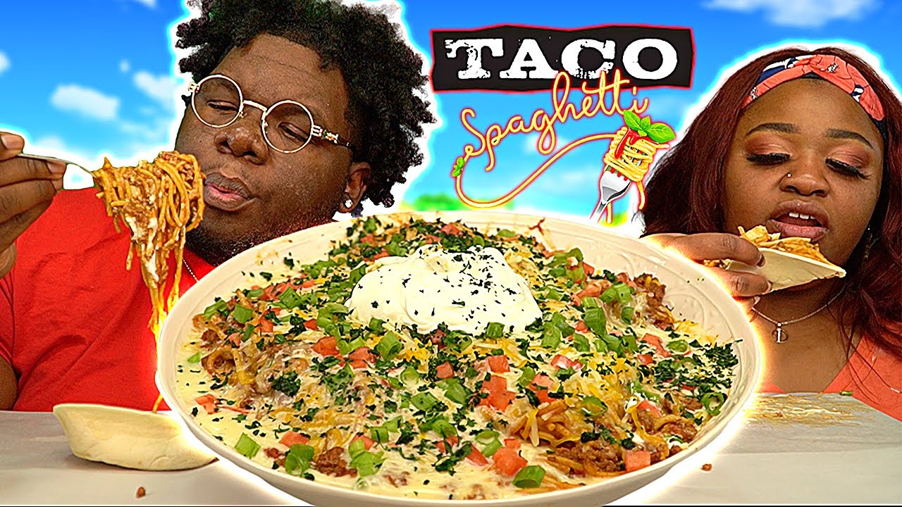 SUPER EASY TACO SPAGHETTI RECIPE!!! | MAKE THIS TONIGHT!! | MUKBANG EATING SHOW