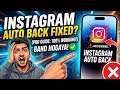 Instagram Auto back Problem Today || Fix Instagram Keeps Stopping Problem Today || Insta Auto back