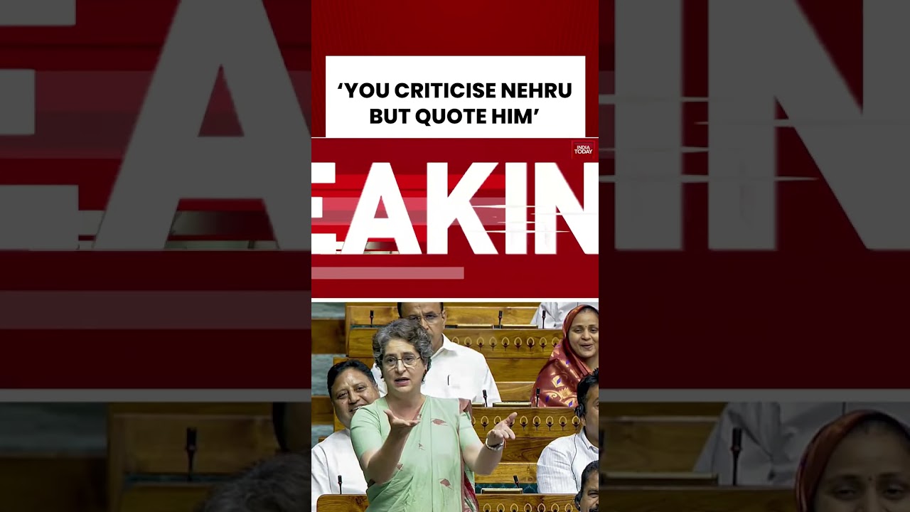 Priyanka Gandhi Targets Govt Over Jawaharlal Nehru Remark in Parliament 