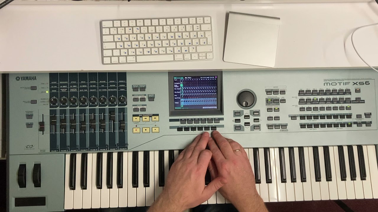 Yamaha Motif XS Sampling using SSL Six & UAD Apollo Twin for real