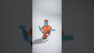 Zombie Police Officer with Orange Uniform - AI Rigged 3D Character