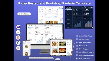Bootstrap 5 Admin Web App with Responsive Restaurant Dashboard – Riday