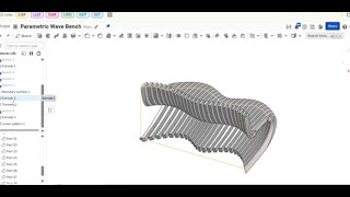 Wave - Parametric Bench - Onshape