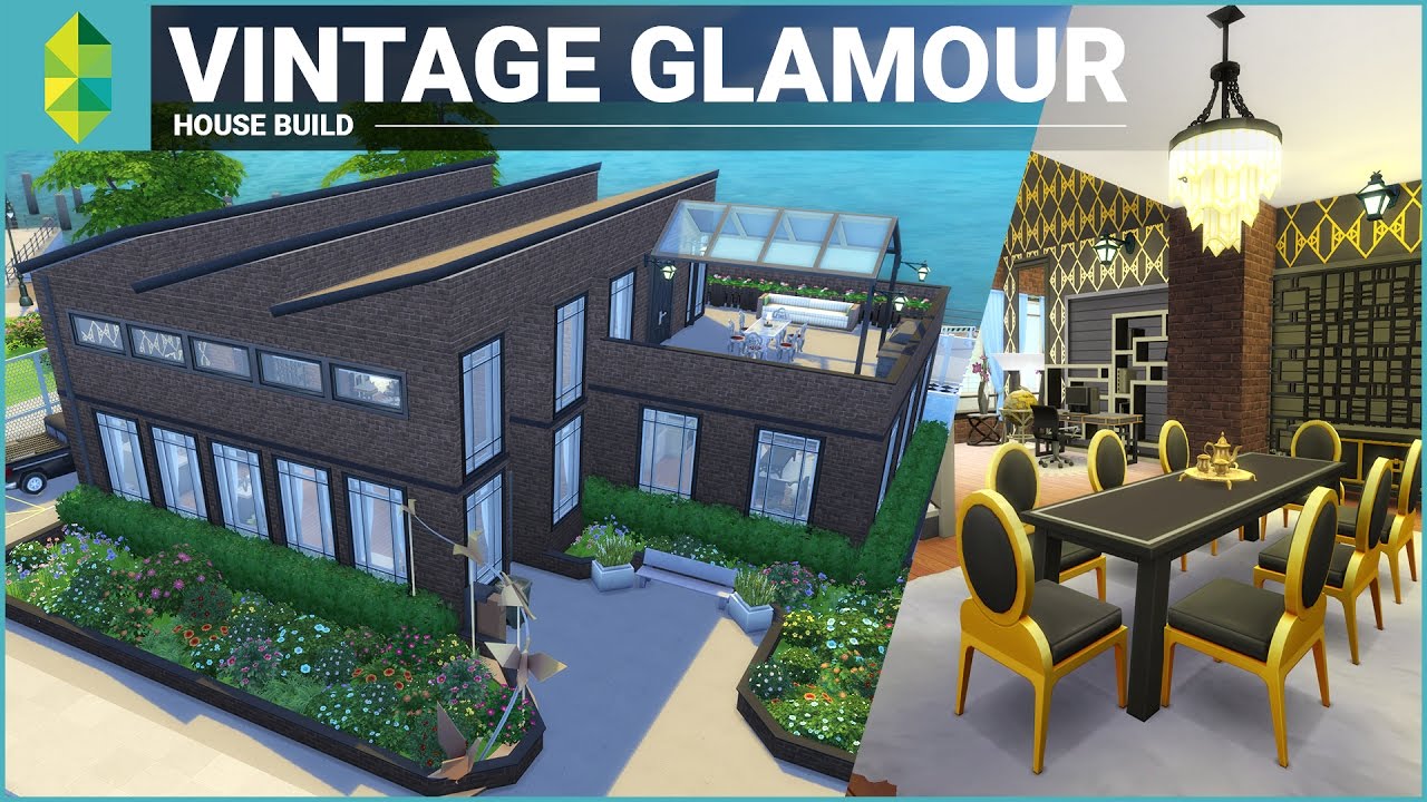 The Sims 4 House Building - Vintage Glamour Stuff Factory - YouTube The Sims 4 House Building - Vintage Glamour Stuff Factory - YouTube