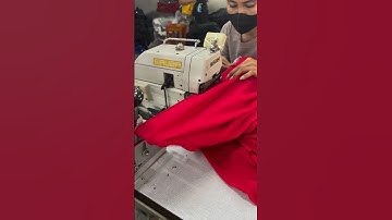 Waist Elastic Attach by overlock roller #waist #elasticjoin #elasticattach #overlockroller