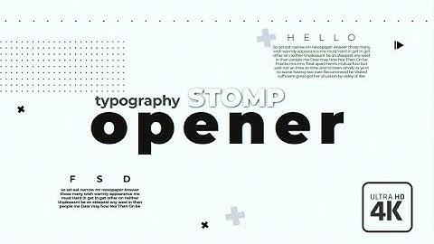 Typography Stomp Opener After Effects Templates