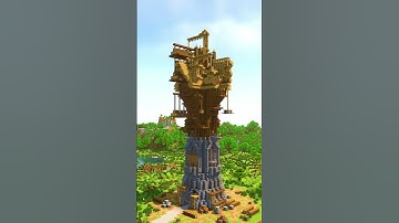 Medieval Minecraft Tower, Realistic Construction Site, Build Concept #minecraft #minecraftbuilds
