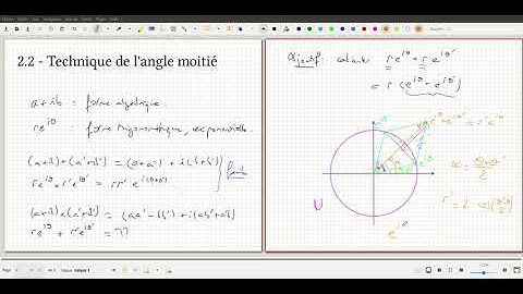 Chapitre I : partie 5.7, technique de l