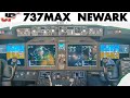 Piloting Boeing 737MAX into Newark | Late Runway Change