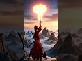 Witness divine martial power — see stone crumble, skies split