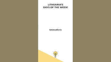 Understanding Days Of The Week In Lithuanian