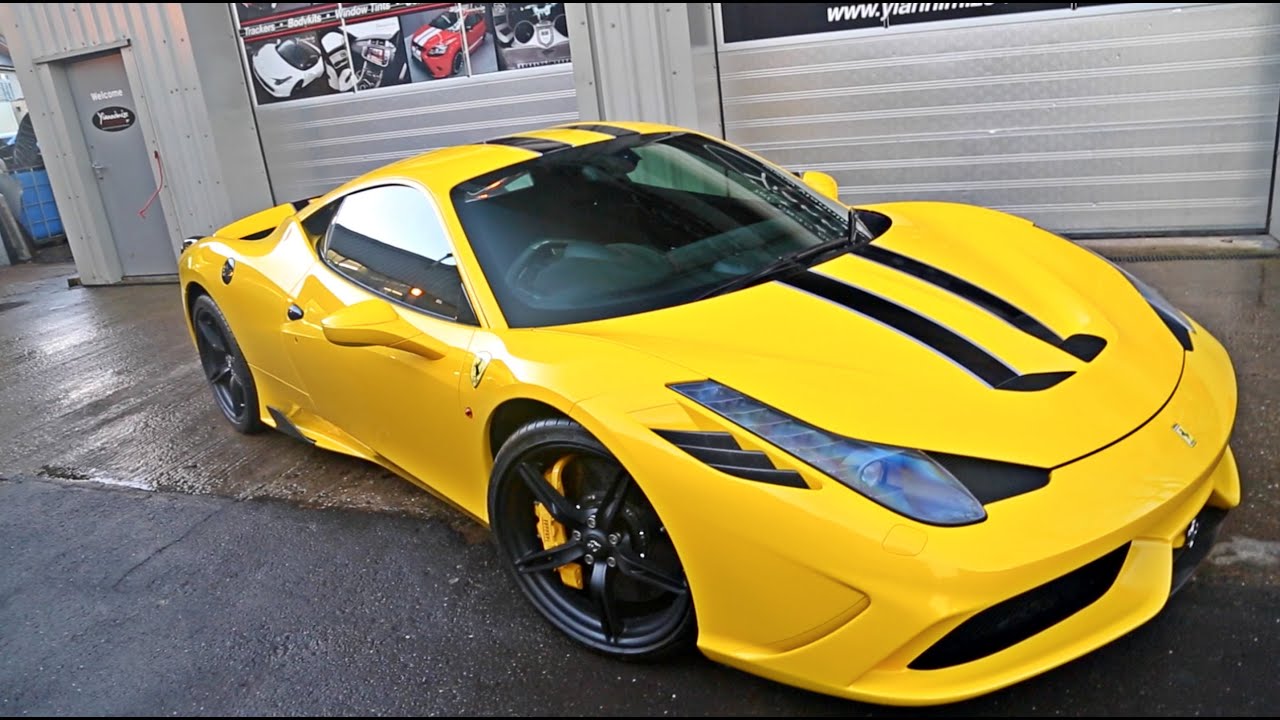 Ferrari 458 Speciale Wrapped Yellow