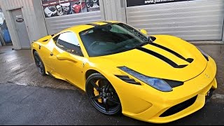 This ferrari 458 speciale came in to get a transformation! from red
yellow and change of stripes! enjoy! yiannimize: www.yiannimize.com
www.instagram.co...