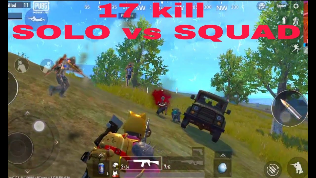 SOLO VS SQUAD Gameplay 17 KILL , PUBG MOBILE LITE - YouTube