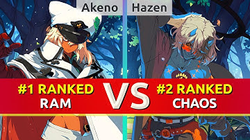 GGST ▰ Akeno (#1 Ranked Ramlethal) vs Hazen (#2 Ranked Happy Chaos). High Level Gameplay