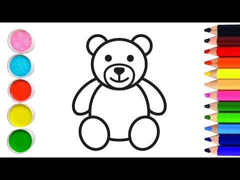 How to draw a teddy bear   Как нарисовать МИШКУ Супер Легко за 10 секунд   Ayiq rasmini chizish