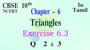 CBSE 10th Maths | Chapter 6 | Triangles | Exercise 6.3 | Q2&3 | In Tamil